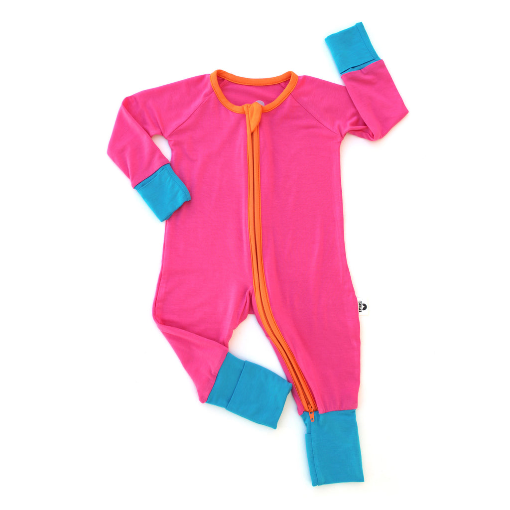 pink baby pajamas, baby sleeper, newborn baby clothing